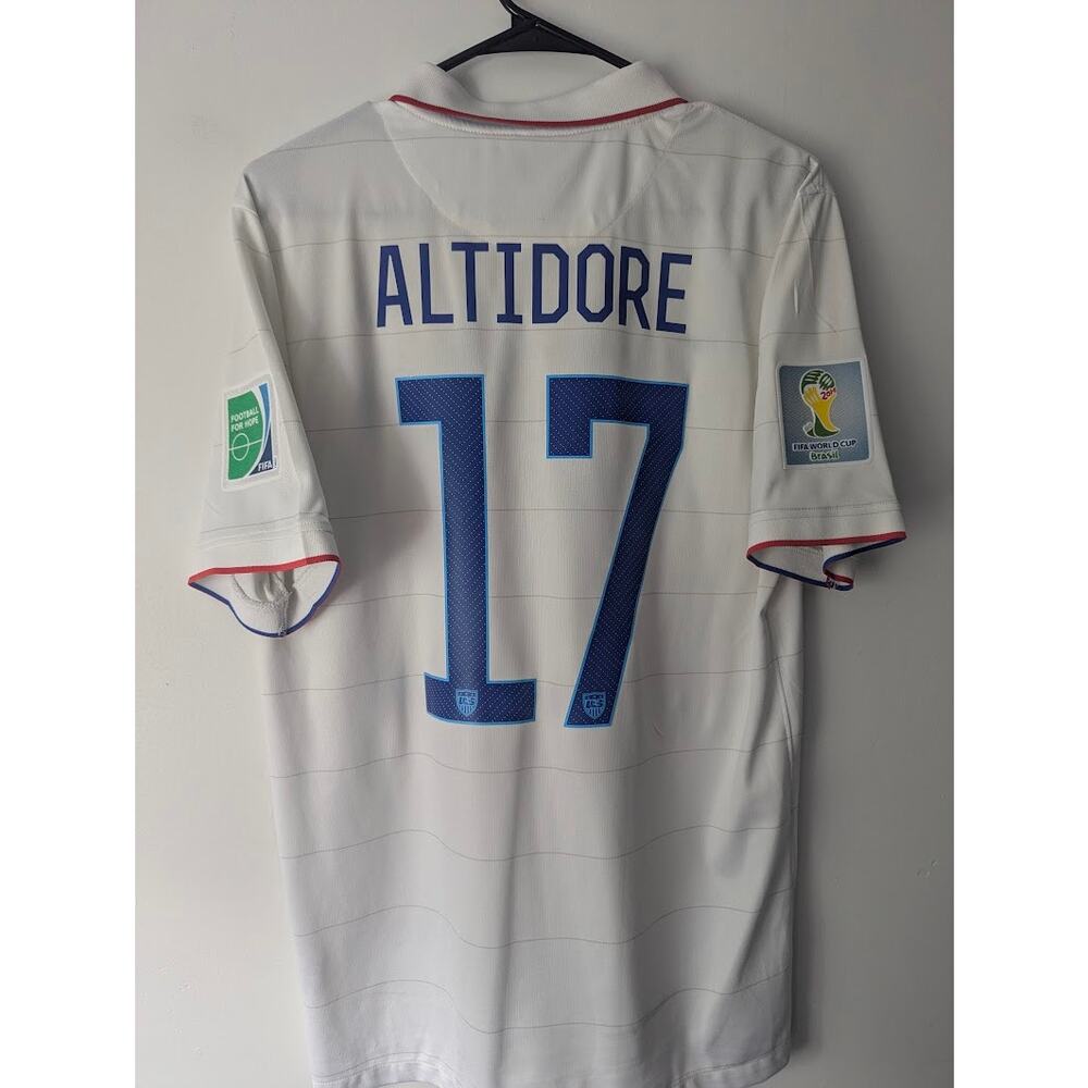 USA Altidore 2014 World Cup Jersey Large Authentic Fully Patched